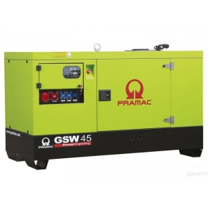 Generator de curent diesel Pramac GSW45Y_S_M, trifazat, 45.75 kVA, panou manual, carcasa insonorizata