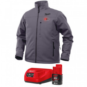 Jachetă premium încălzită gri M12™ Milwaukee + acumulator si incarcator (Mărime: S)