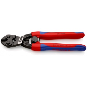 KNIPEX 71 32 200 CoBolt® Tăietor compact pentru bolțuri cu manşoane suple, multicomponent vopsit negru 200 mm