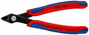KNIPEX 78 81 125 SB Electronic Super Knips® cu manşoane multicomponent brunat 125 mm (carton cu autoservire/în blister)