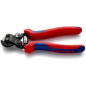 KNIPEX 95 62 160 foarfece de tăiat cabluri de sârmă chiar și pentru cabluri metalice ultrarezistente cu manşoane multicomponent brunat 160 mm