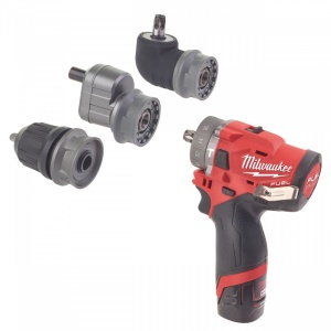 Masina de gaurit si insurubat cu percutie cu acumulator Milwaukee FUEL M12 FPDXKIT-202X, livrata cu acumulatori, valiza