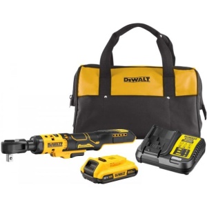 Masina de insurubat unghiulara DeWalt DCF512D1, patrat 1/2", maxim 95 Nm, cu un acumulator 18V XR / 2.0 Ah si incarcator in geanta textila