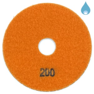 Paduri / dischete diamantate pt. slefuire umeda #200 Ø125mm - DXDY.WETPAD.125.0200