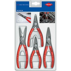 Set Cleşti Knipex de precizie pentru inele siguranţă, in cutie de plastic, 4 piese