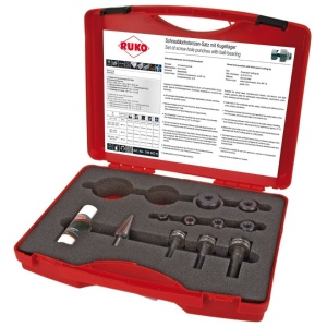 Set de perforatoare cu surub cu rulment, 15.2 - 54 mm, RUKO, 13 piese