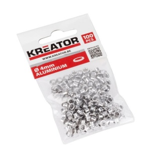 Set saibe Kreator KRT616103, 4 mm, 100 buc, aluminiu