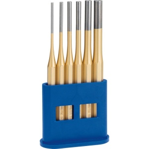 Set standard de dornuri cilindrice Rennsteig în stand de plastic, 6 piese