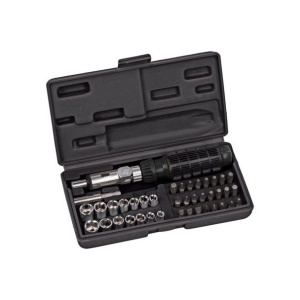 Set surubelnita clichet si 40 de accesorii de insurubat Kreator KRT500101, cutie din plastic, otel