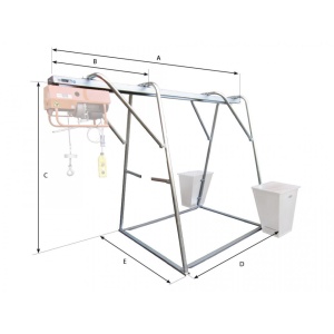 Stand metalic cu sina suport pt. Electropalane pana la 500kg IORI-CAV500