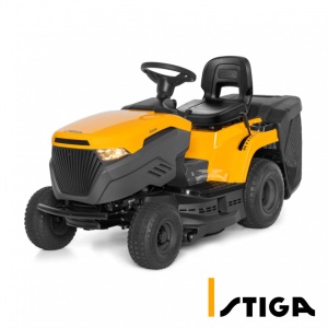 Stiga Estate 384 M Tractor tuns gazon cu cos colector 200L, 7,8 CP, latime taiere 84 cm