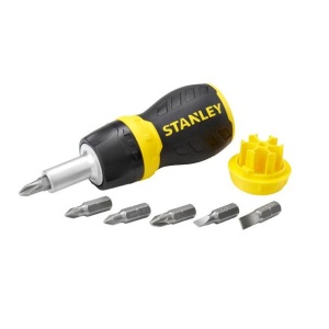 Surubelnita Stubby cu clichet si 7 biti Stanley 0-66-358