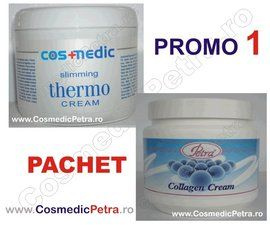 PROMO1 - Crema THERMO Slimming Anticelulitica Cosmedic si Crema COLAGEN (Pachet)
