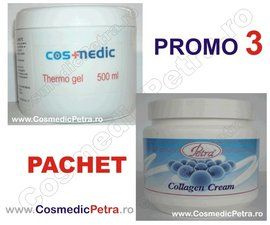 PROMO3 - Gel THERMO Anticelulitic Cosmedic si Crema COLAGEN (Pachet)