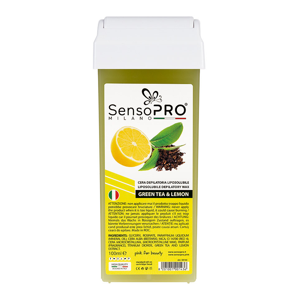 Ceara Epilat Unica Folosinta SensoPRO Italia, Rezerva Ceai Verde si Lamaie 100 ml