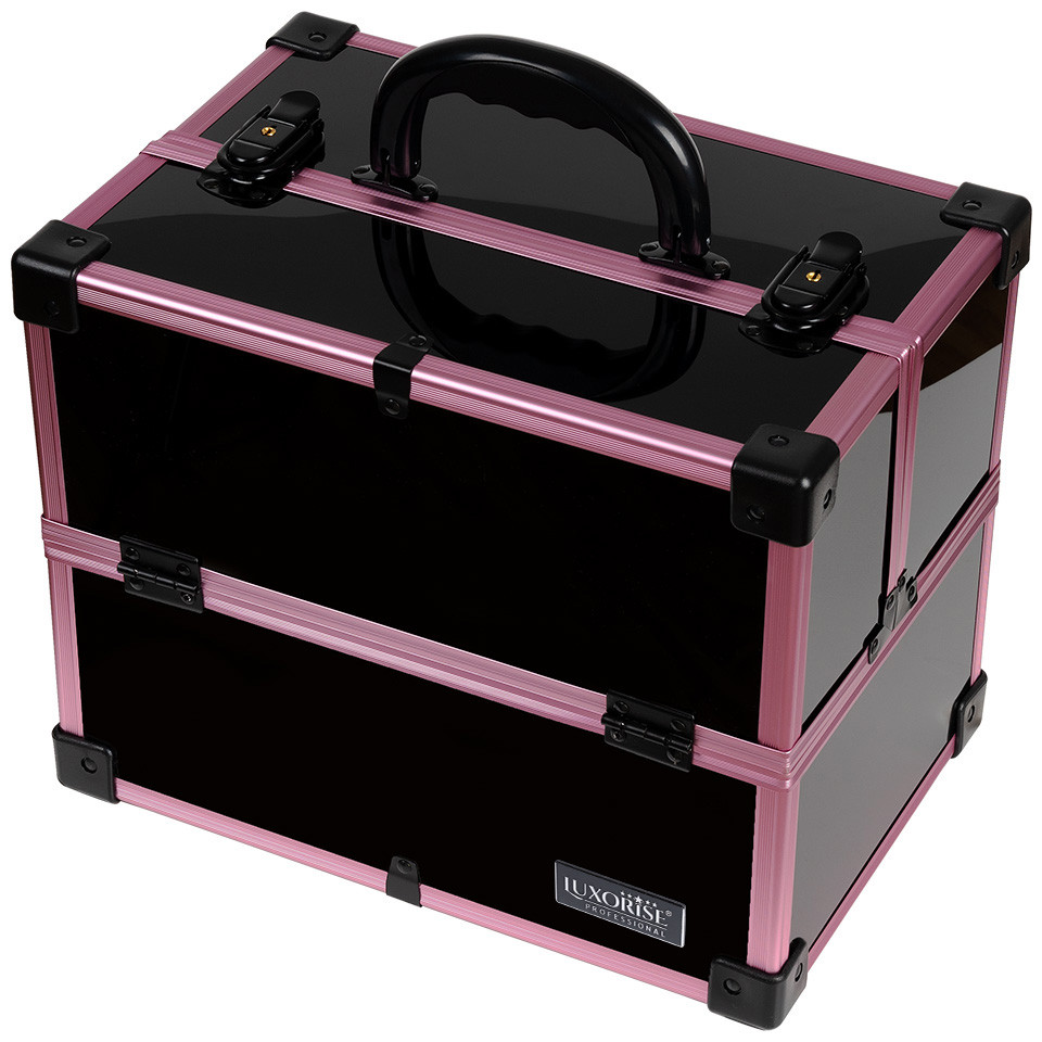 Geanta Makeup din Aluminiu, Black Case Violet - LUXORISE