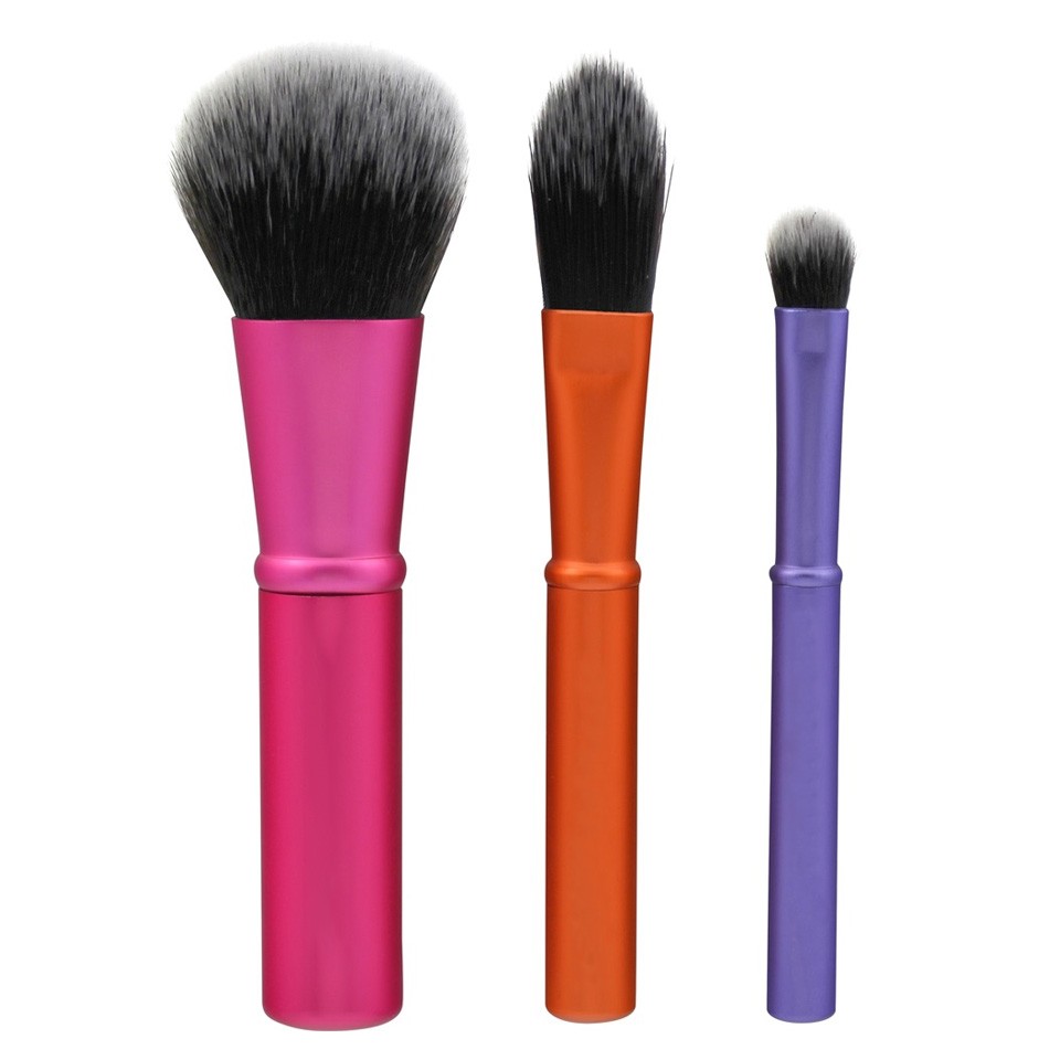 Set 3 pensule machiaj din par natural - Mini Brush Trio