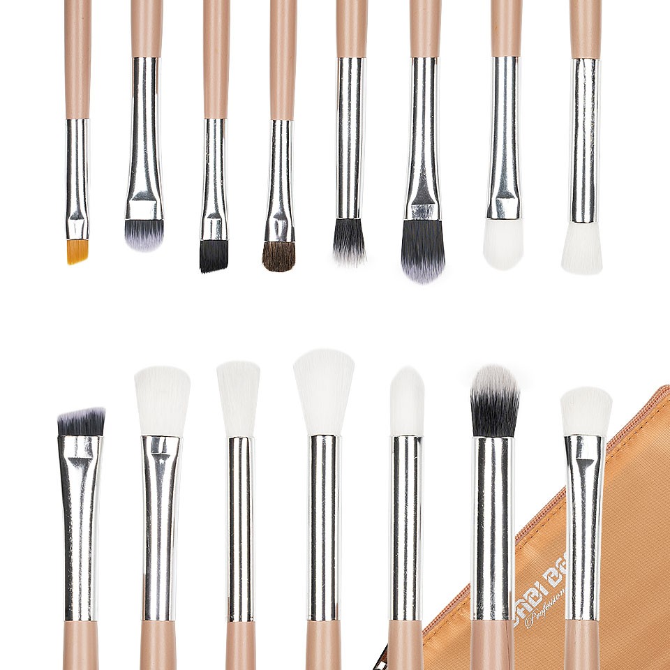 Set 15 pensule machiaj Precise Makeup, Nude + Borseta Cadou