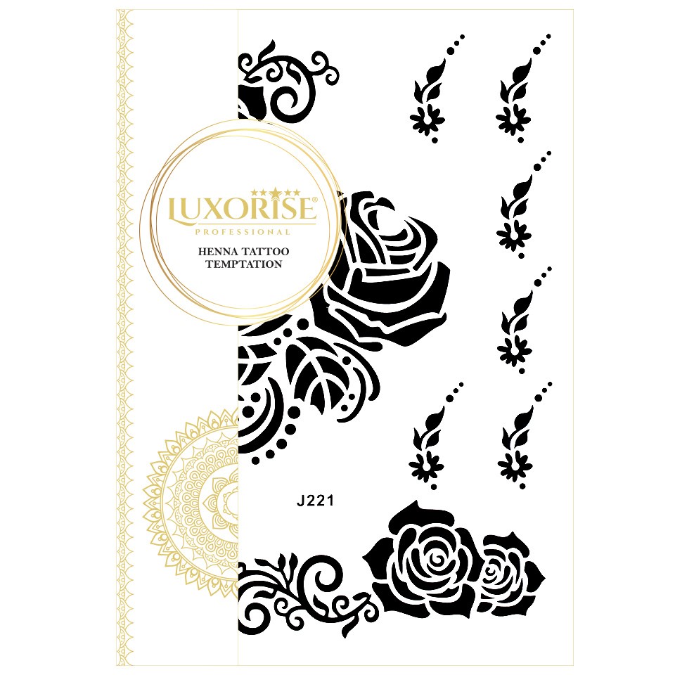 Tatuaj Temporar LUXORISE Henna Temptation A Rose Tatto J221