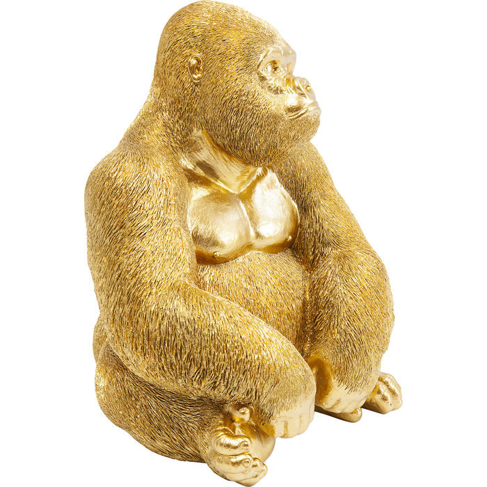 Decoratief Beeld Aap Gorilla Side Medium Goud