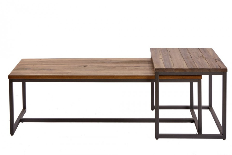 Set van 2 industriële stoelen - City - Bruin