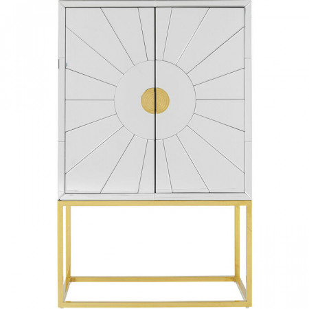 Barkast Queen met spiegelend glas, 147cm