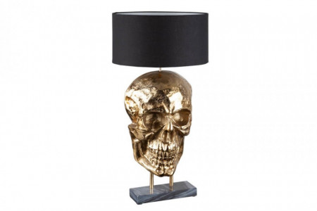 Extravagante tafellamp SKULL 76 cm zwart gouden schedel tafellamp