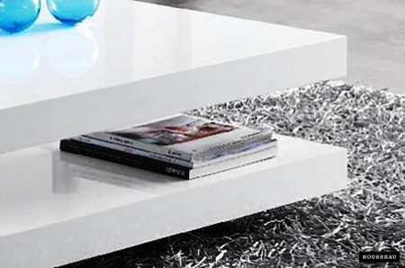 Bedenk geur Op de kop van Moderne Hoogglans Wit salontafel 100x100cm met opbergruimte