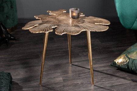 Salontafel Goud in een filigraan Bladmotief Leaf 57 cm