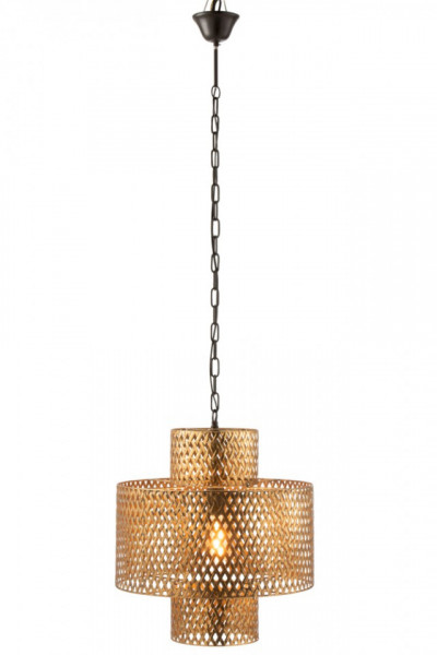 Hanglamp Breed Antiek Zink Goud 147cm