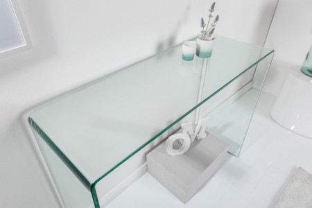 Moderne Design Glazen sidetable 100 cm transparant