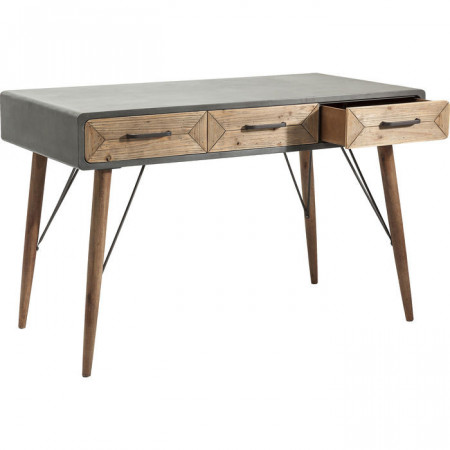 Bureau X Factory 3 Drw 120x60cm