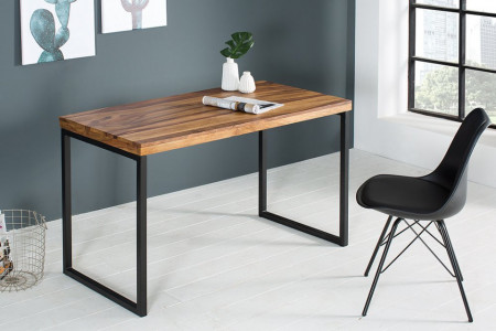 Elegant bureau sheeshamhout metalen frame 118 cm