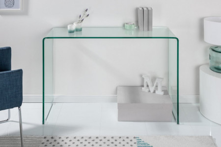 onderbreken teller Inspecteren Moderne Design Glazen bureau zoals sidetable 100 cm volledig transparant  glas