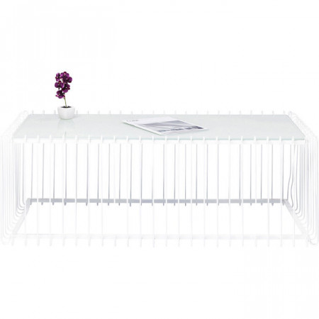 Salontafel Draad Rechthoek Wit 115x57cm