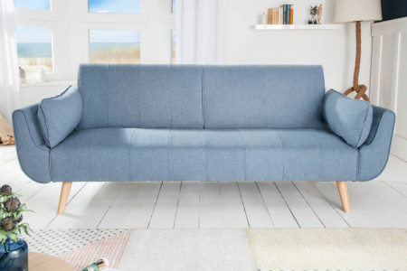 Encommium eetlust onderwerp Scandinavisch Design slaapbank 215cm lichtblauw bed functie 3-zits bank