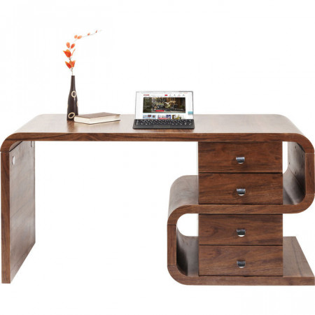 Kare design Bureau walnoothout 150x70cm van meubelontwerper Andreas Weber