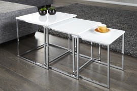 moderne Salontafel / Bijzettafel Model: Fusion - 3 Set