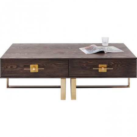 Design salontafel messinglook 135cm