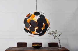 Moderne design hanglamp INFINITY HOME 70cm zwart gouden hanglamp
