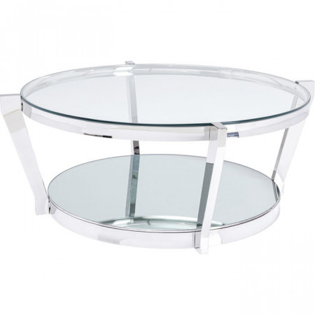 Salontafel Binocolo zilver Ø90