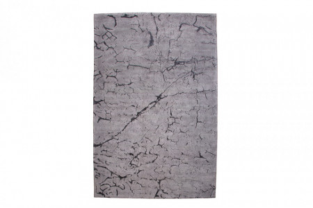Design vloerkleed 240x160cm grijs katoen