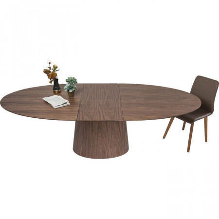 Ovaal uitschuifbare eettafel Walnootkleur 200 cm (50) x110cm