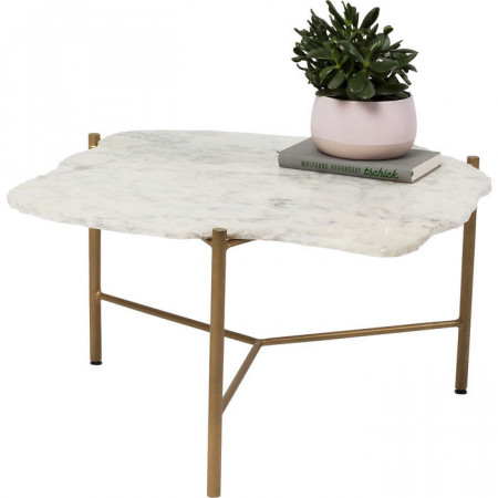 Salontafel Piedra Marmer wit 76 x 72 cm