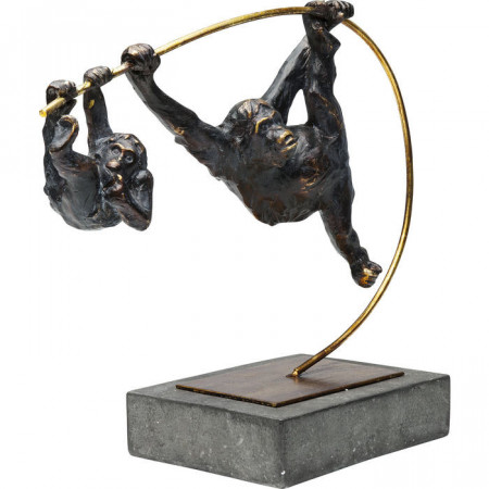 Sculptuur Twee klimmende apen