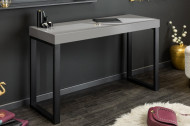 Design Bureau GRIJS BUREAU 120 cm Console hoogglans Grijs frame zwart