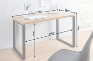 Design bureau OAK DESK 120cm eiken vintage metalen frame zwart