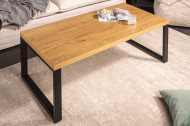 Design salontafel eiken look 120 cm zwart metalen frame