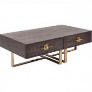 Design salontafel messinglook 135cm