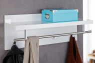 Design wandkapstok Hoogglans Wit CLAIRE 75 cm kapstok met plank